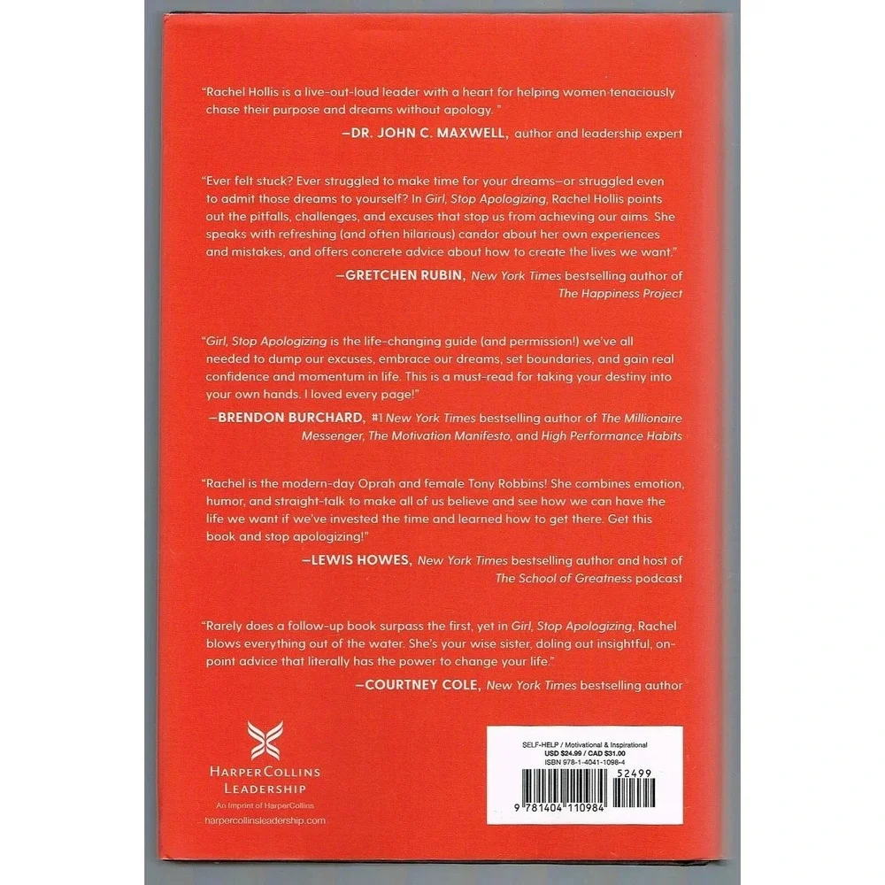 Girl Stop Apologizing : Rachel Hollis NEW Paperback Shame-Free Plan